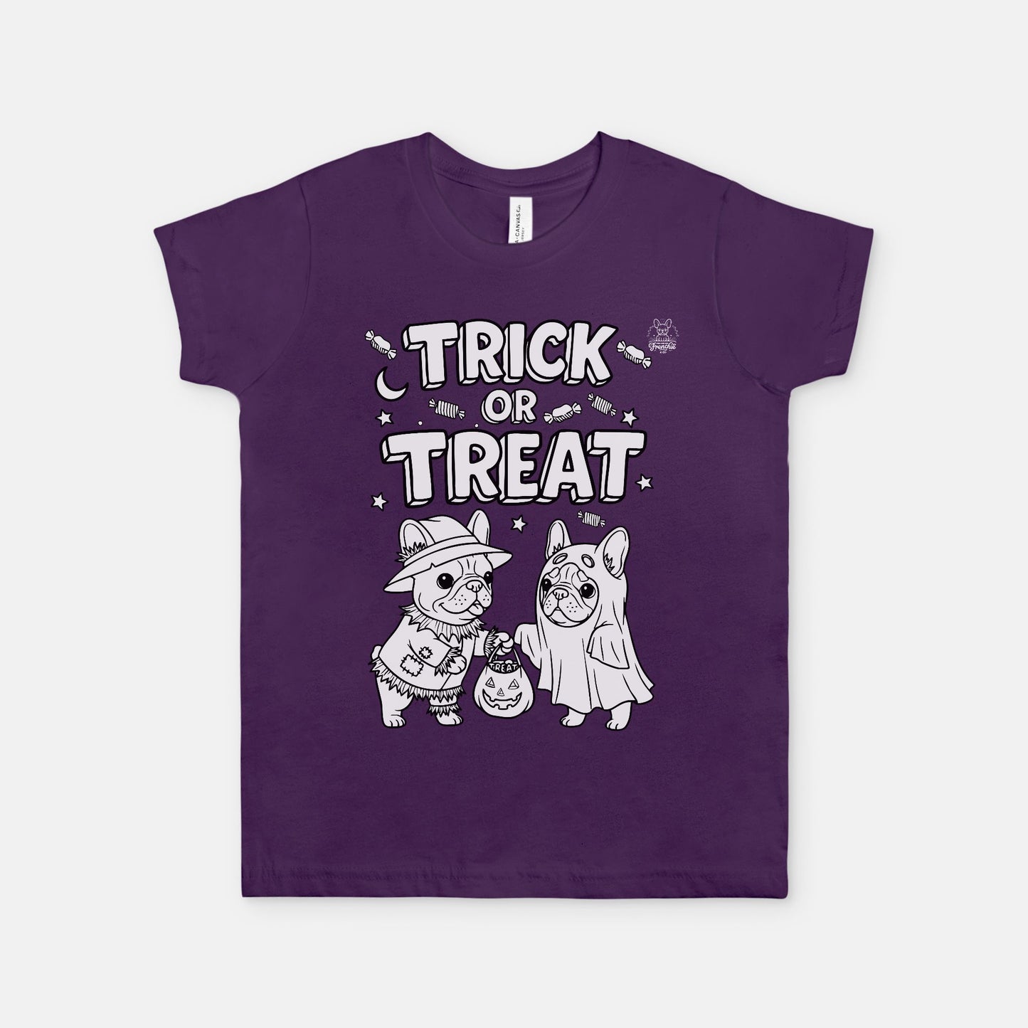 Trick-or-Treat Pups Color-It Tee (Youth, 3 Colors)