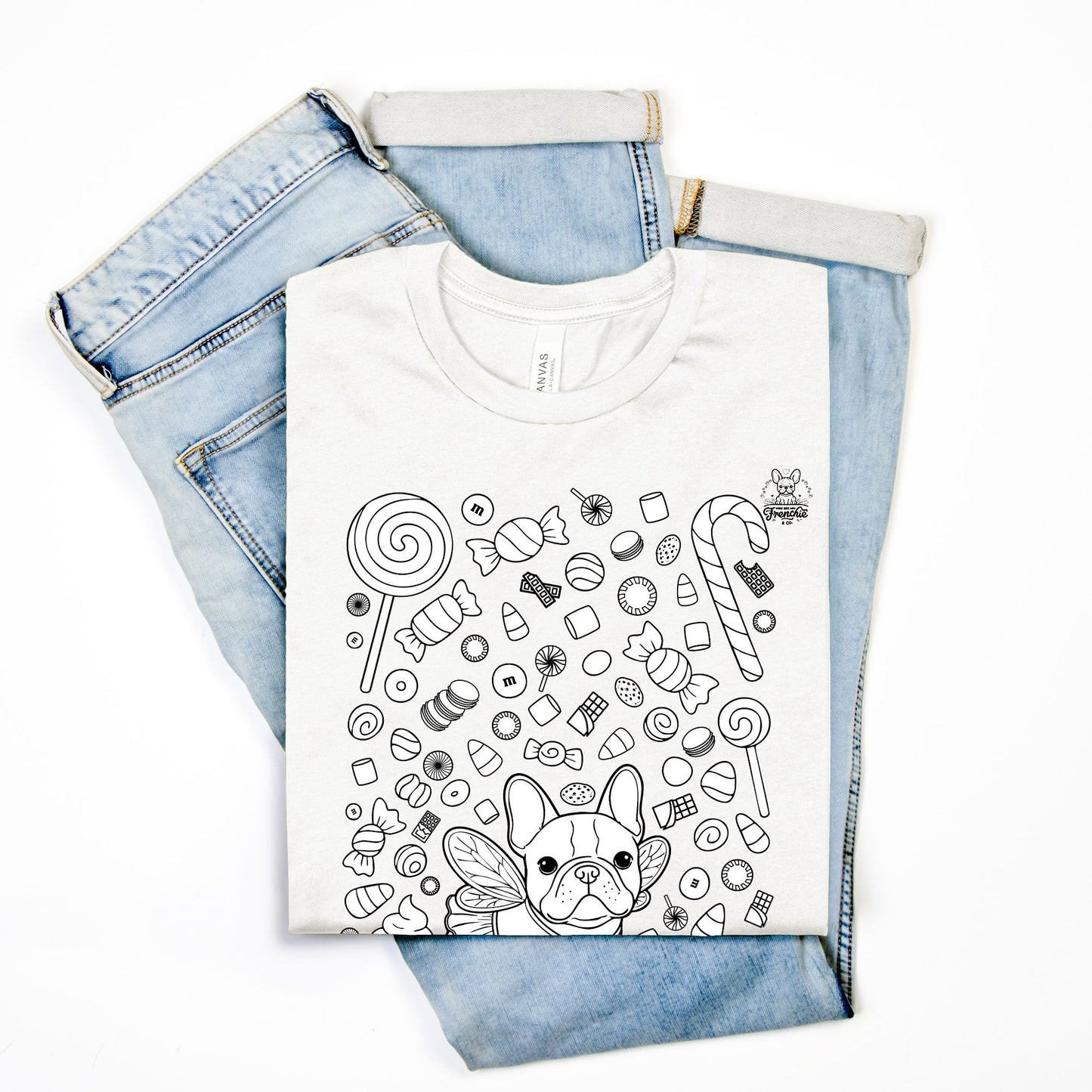 Candy Fairy Frenchie Color-It Tee (Unisex)