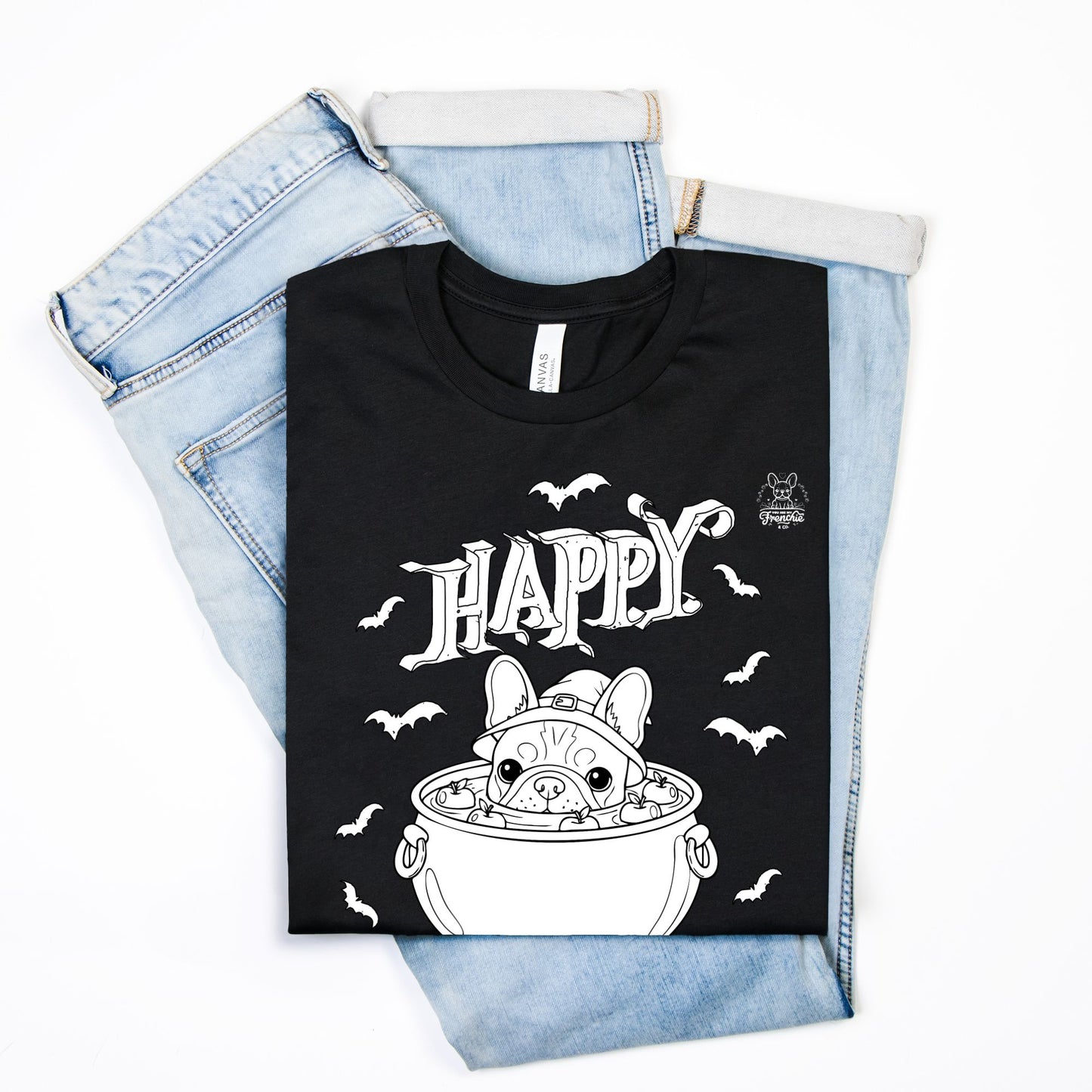 DIY Color-It Bulldog Trick-or-Treat Tee β Halloween Dog Lovers Shirt