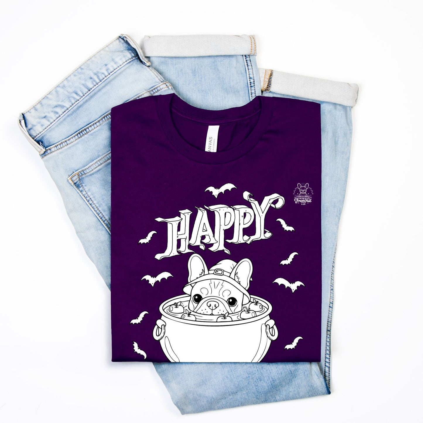 DIY Color-It Bulldog Trick-or-Treat Tee β Halloween Dog Lovers Shirt