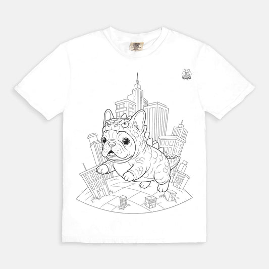 DIY Color-It Pupzilla French Bulldog Tee – Premium Vintage Fit