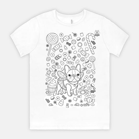 Candy Fairy Frenchie Color-It Tee (Unisex)