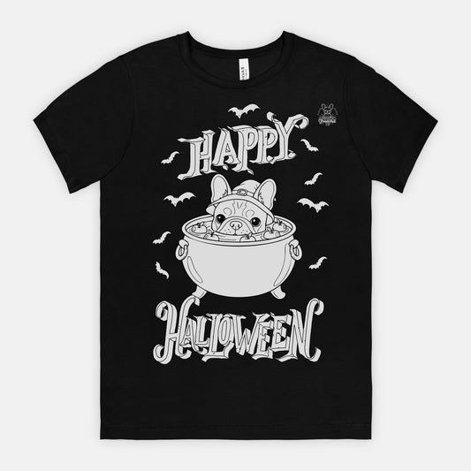 DIY Color-It Bulldog Trick-or-Treat Tee – Halloween Dog Lovers Shirt