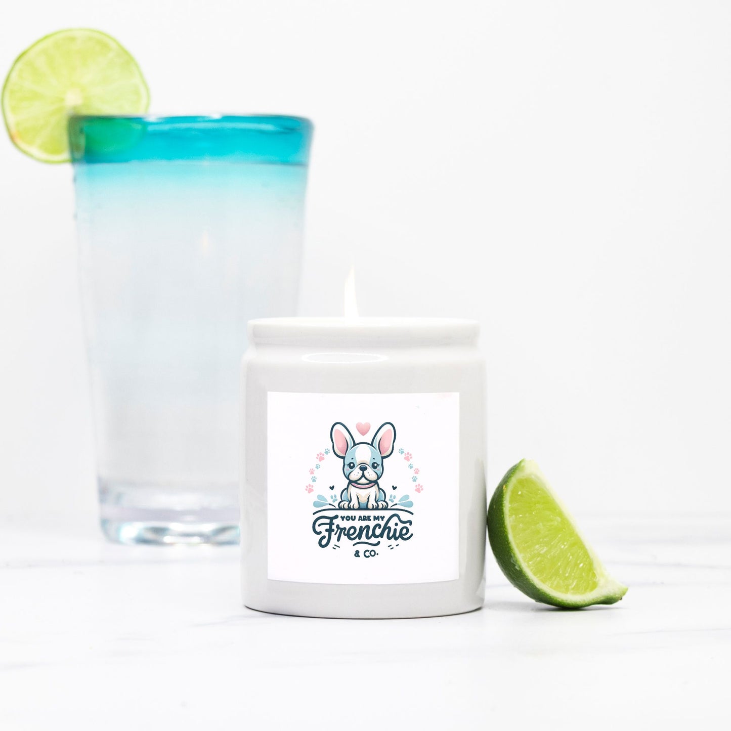 Candle Ceramic 8oz (White)