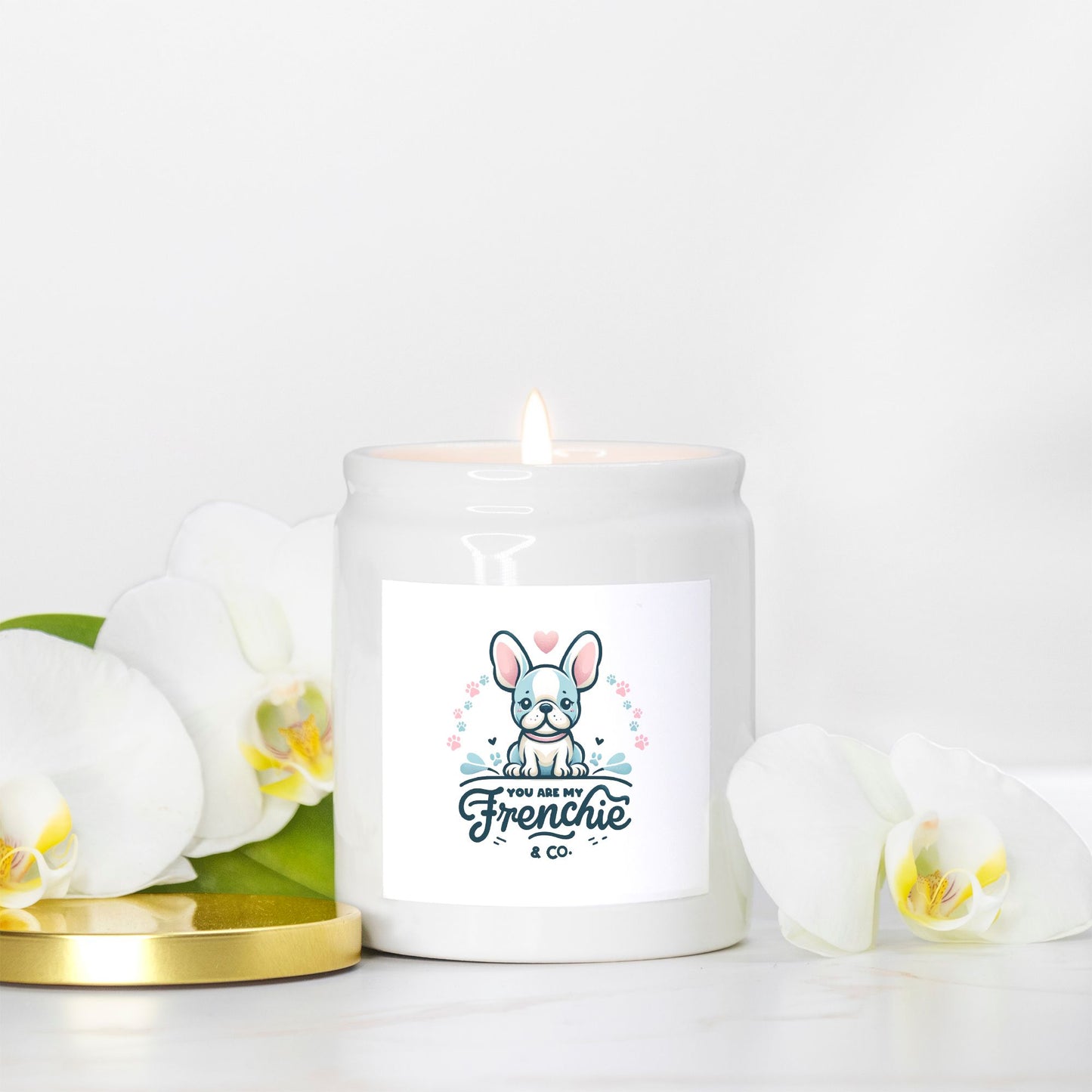 Candle Ceramic 8oz (White)