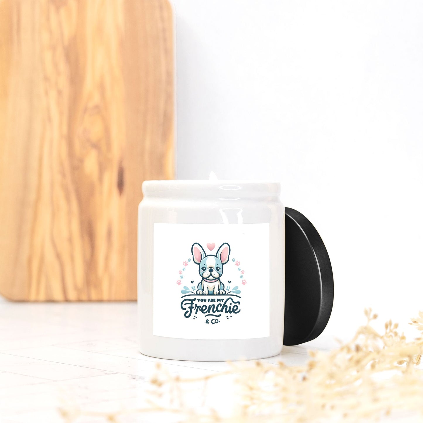 Candle Ceramic 8oz (White)