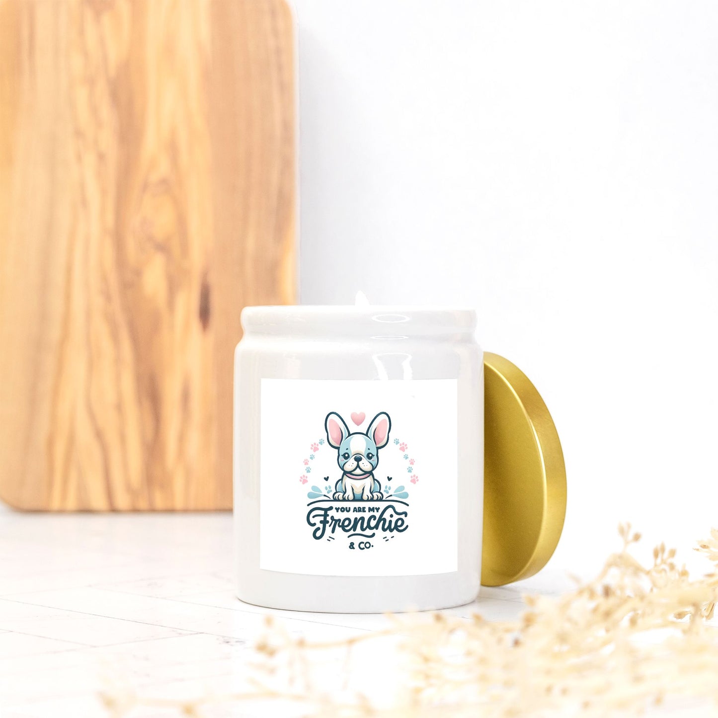 Candle Ceramic 8oz (White)